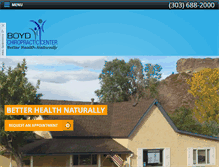 Tablet Screenshot of boydchiropractic.com